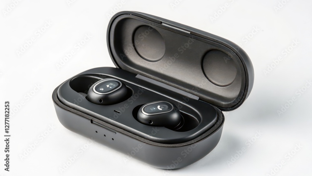 Fototapeta premium Wireless Earbuds in Charging Case