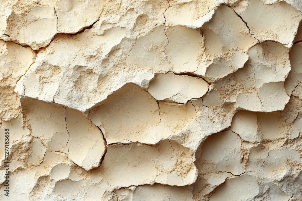 Detailed Abstract Wall Texture with Crackled Beige Paint and Rough Surface Detailed Abstract Wall Texture with Crackled Beige Paint and Rough Surface