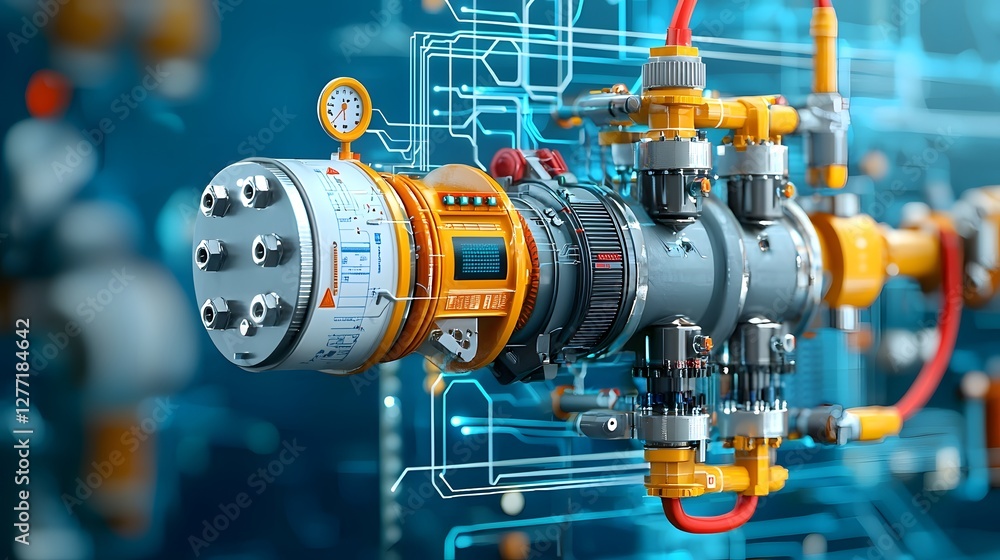 Close up view of an intricate geometric shaped electrical conduit or piping system in an industrial or manufacturing setting Close up view of an intricate geometric shaped electrical conduit or piping system in an industrial or manufacturing setting