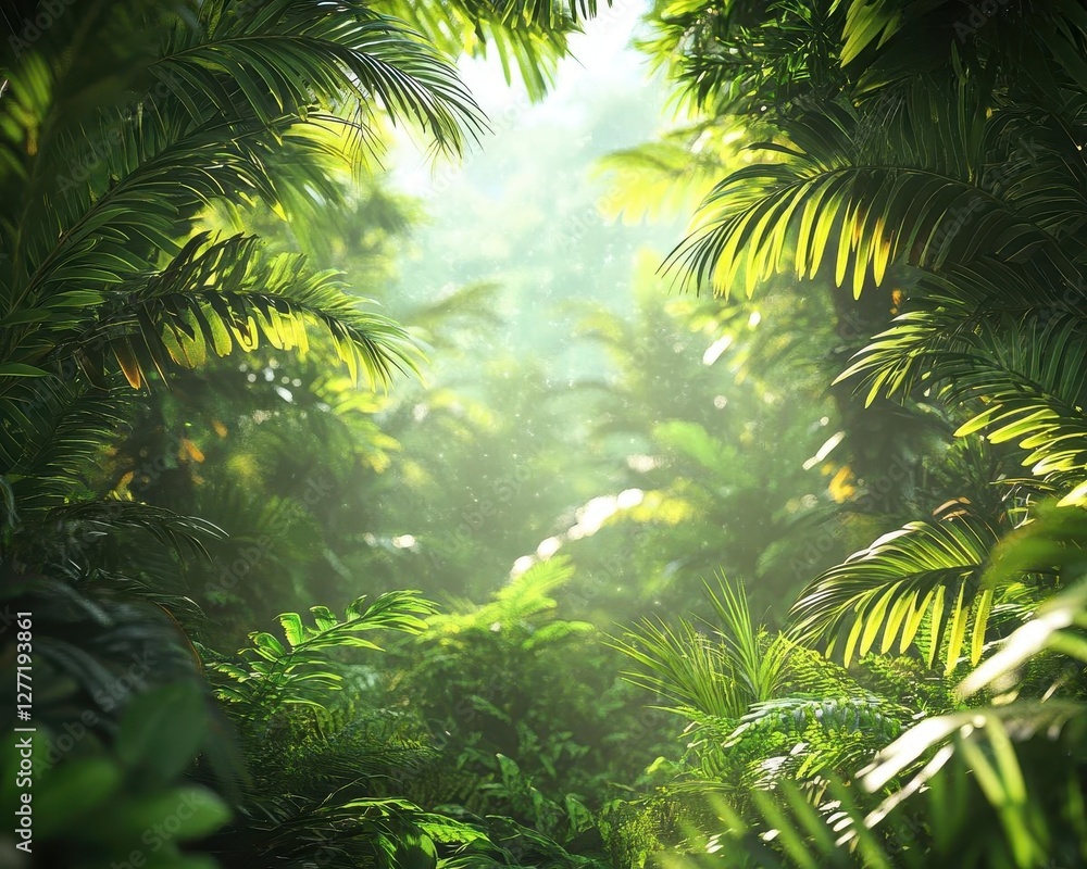 Tropical rainforest canopy with glowing AR biodiversity info, vibrant greenery, soft natural lighting, photorealistic Tropical rainforest canopy with glowing AR biodiversity info, vibrant greenery, soft natural lighting, photorealistic