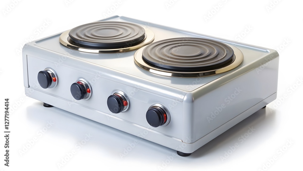 Fototapeta premium Two-Burner Electric Cooktop