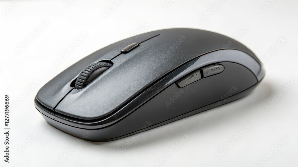 Wireless Computer Mouse on White Background Wireless Computer Mouse on White Background