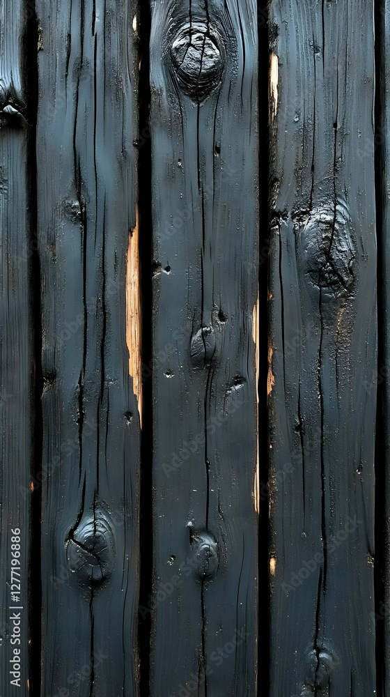 Close Up of Black Wood Texture Background With Vertical Grain and Natural Pattern Close Up of Black Wood Texture Background With Vertical Grain and Natural Pattern