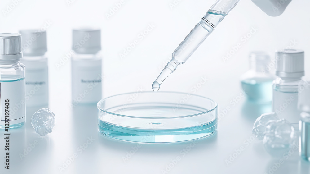 Bacteriophage research laboratory aesthetics highlighting scientific exploration Bacteriophage research laboratory aesthetics highlighting scientific exploration