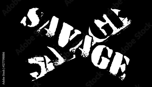 Savage Vector Typography Design For Tshirt, Streetwear, poster, and etc