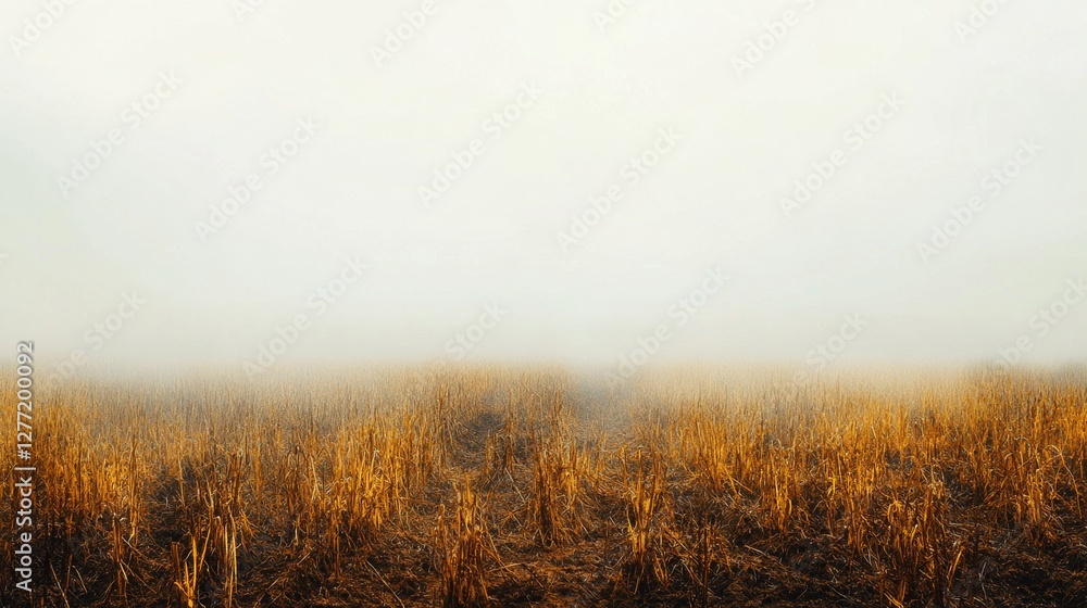 Obraz premium Toxic fertilizer affecting soil and crops in a farm field. Featuring poor crop health and contamination