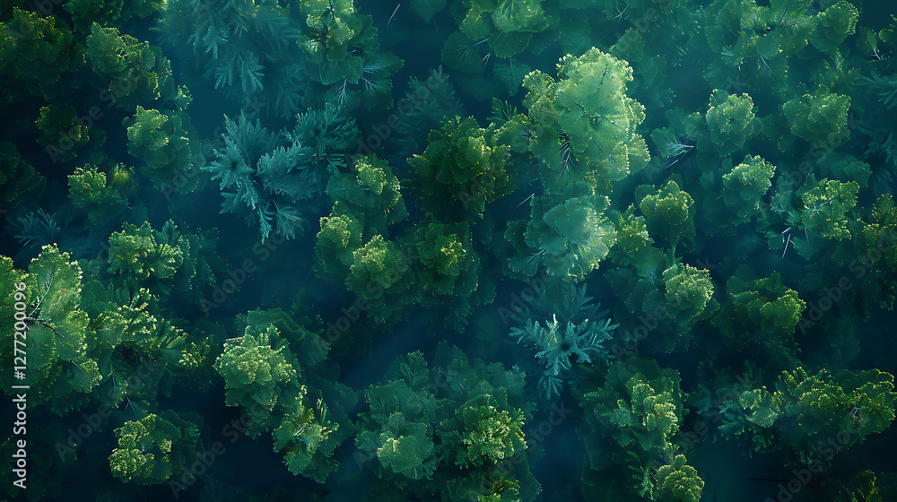 Artistic Deep Green Forest - Abstract Natural Texture Artistic Deep Green Forest - Abstract Natural Texture