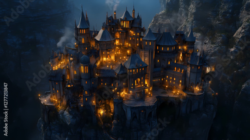 aerie topdown perspective castle