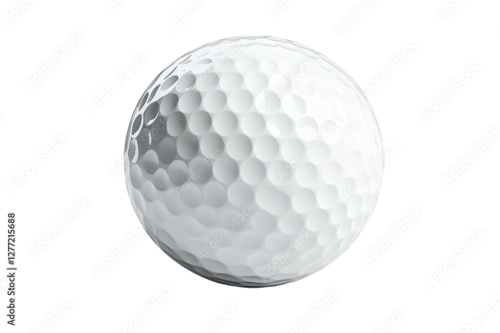 White golf ball with a white face and a white band around it, isolated White golf ball with a white face and a white band around it, isolated