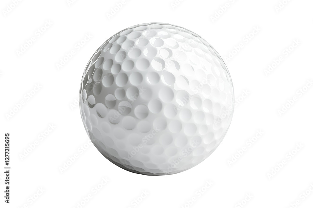 White golf ball with a pattern of small holes, isolated White golf ball with a pattern of small holes, isolated