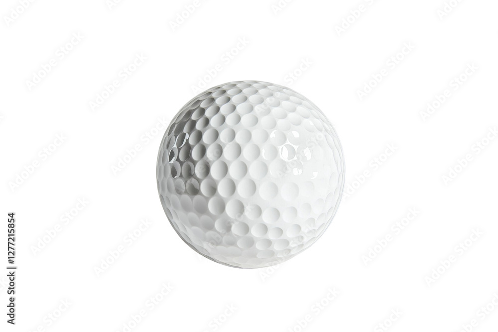 White golf ball with a white face and white stripes, isolated White golf ball with a white face and white stripes, isolated