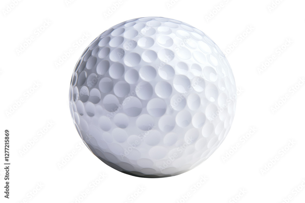 White golf ball with a white face and white stripes, isolated White golf ball with a white face and white stripes, isolated