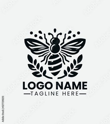 Honey Bee Logo Design, Bee Logo, Honeycomb Logo
