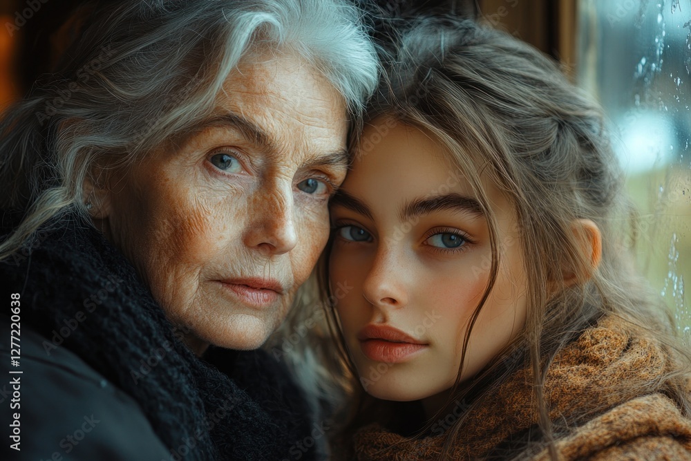 Elderly Woman Caregiver Support Interaction Warm Indoor Scene Elderly Woman Caregiver Support Interaction Warm Indoor Scene