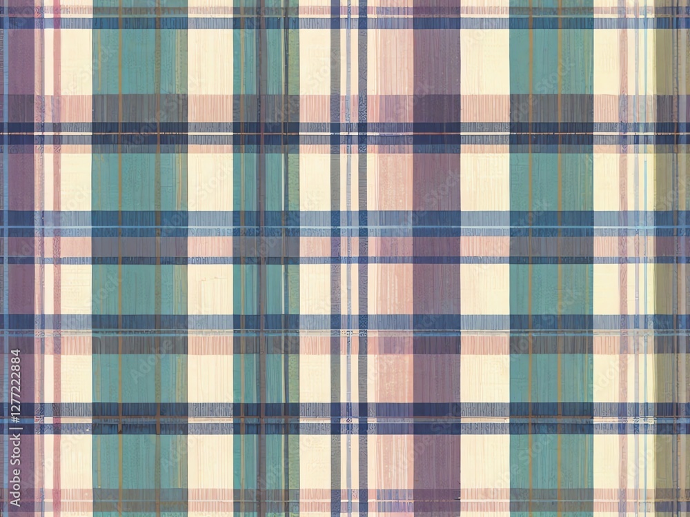 Pastel Plaid Textile Texture: A Soft and Subtle Design Pastel Plaid Textile Texture: A Soft and Subtle Design