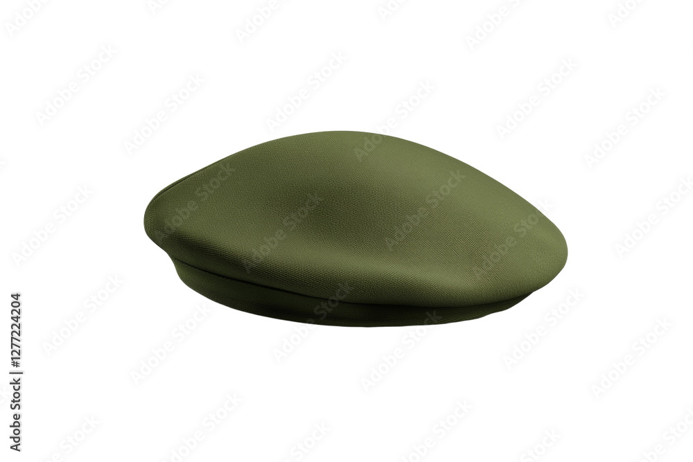 Green hat with a pattern on it, isolated Green hat with a pattern on it, isolated