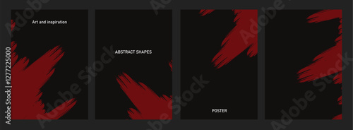 yellow  brush strokes on black background,Ideal design for social media, cover, banner, flyer._3