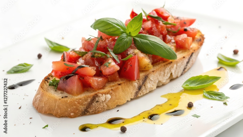Bruschetta on White Background Bruschetta on White Background