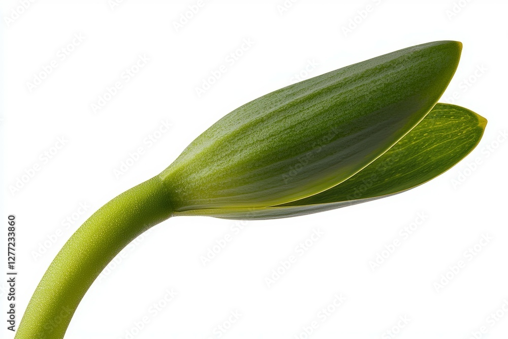 Leaf is shown with its stem and the stem is wet Leaf is shown with its stem and the stem is wet