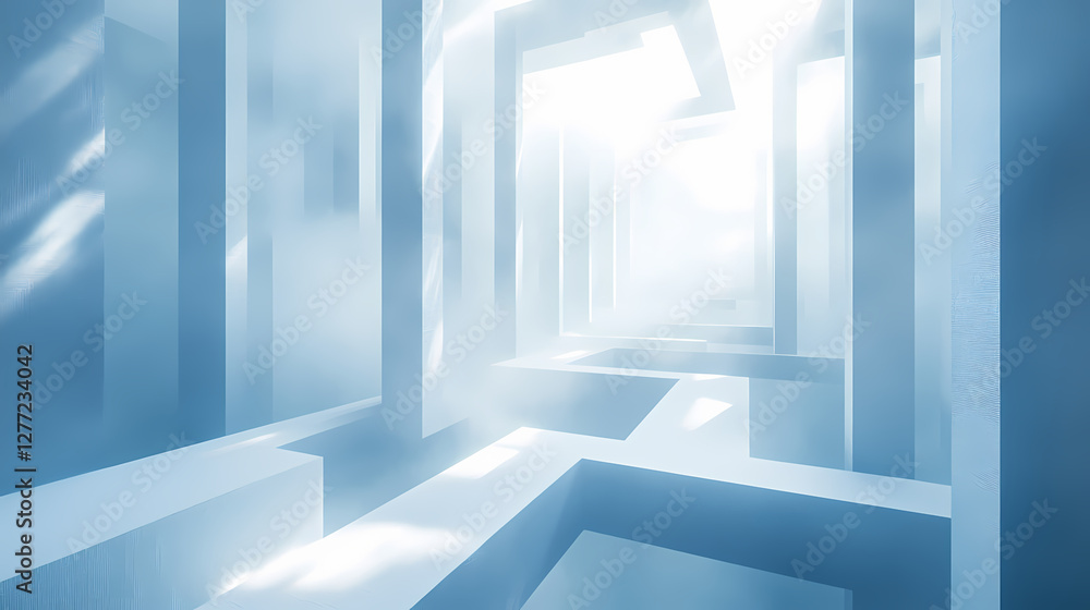 Obraz premium endless white smooth maze