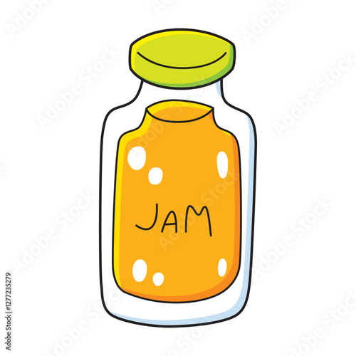 Jam jar isolated vector illustration