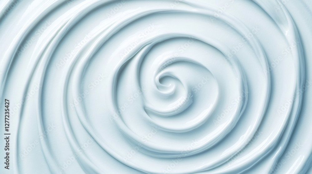 Skincare moisturizer. Swirling blue cream texture with a smooth, glossy finish. Skincare moisturizer. Swirling blue cream texture with a smooth, glossy finish.