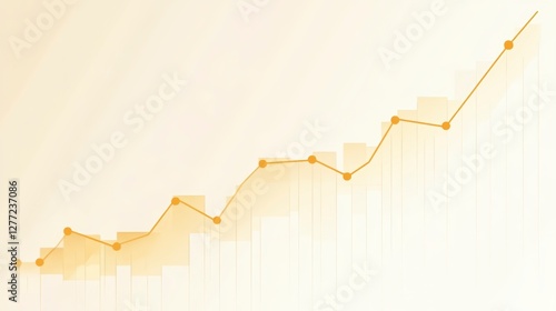 Abstract growth chart, positive trend, business data visualization photo