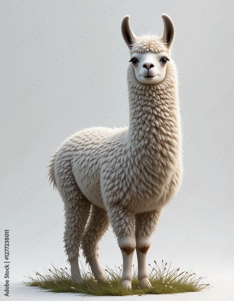 Obraz premium Majestic Fluff: Llama Collection