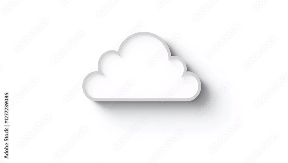 cloud icon on white background cloud icon on white background