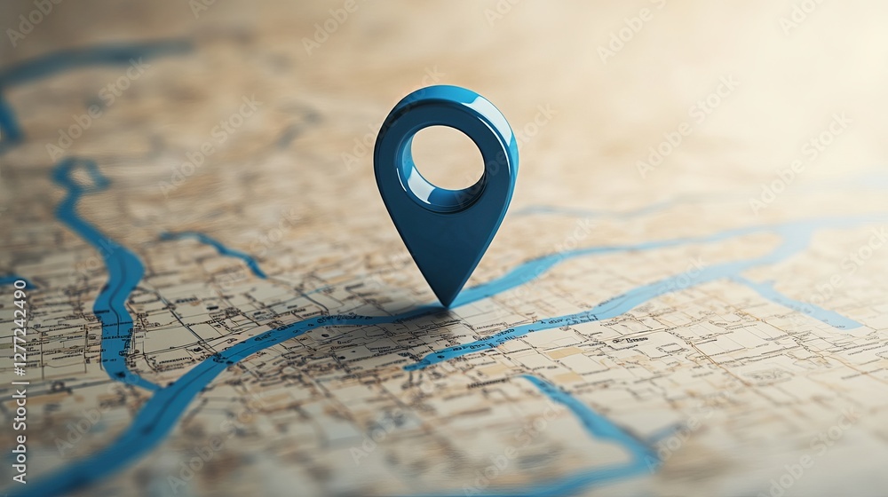 3D Blue Pointer Icon Representing Map Location and Navigation
3D Blue Pointer Icon Representing Map Location and Navigation