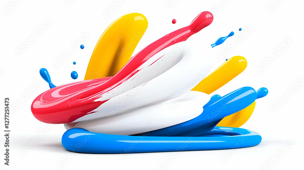 Colorful Paint Splashes Abstract Background Colorful Paint Splashes Abstract Background