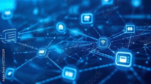 A network of interconnected futuristic buildings symbolizing digital transformation.