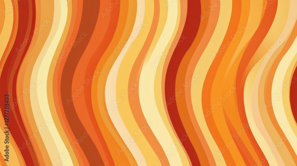 Smooth Waves of Warm Orange and Yellow in Soft Abstract Design Smooth Waves of Warm Orange and Yellow in Soft Abstract Design