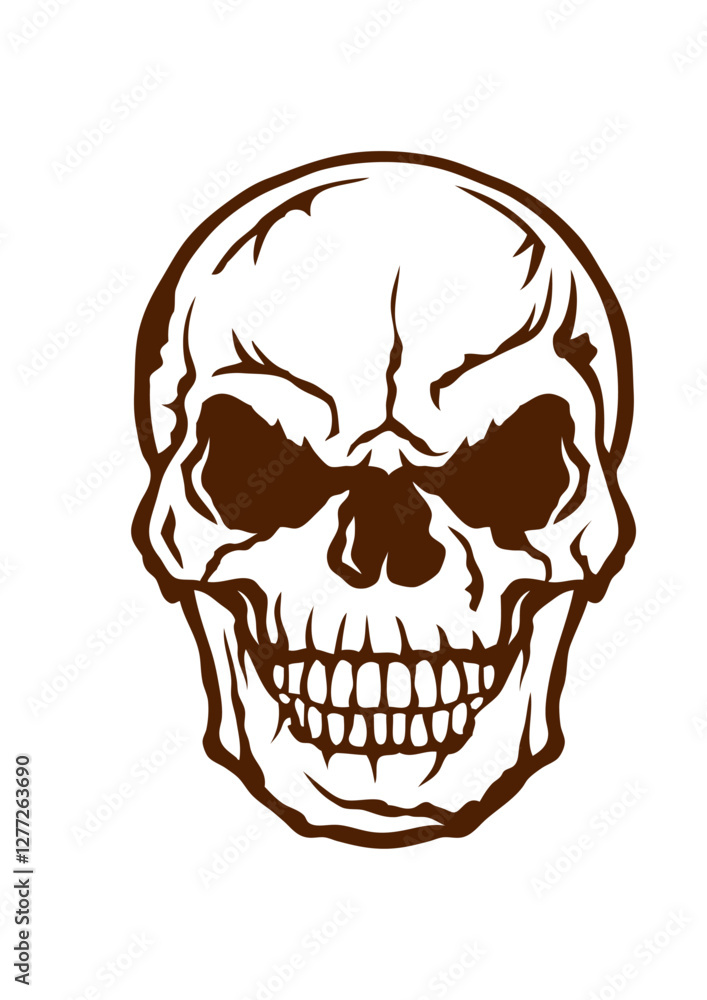 Fototapeta premium Tete de mort crane halloween