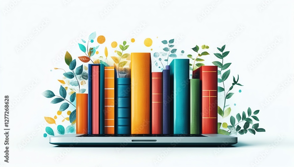 Virtual libraries enhancing accessibility, ebooks available globally, diverse readers on various devices, digital reading platforms, worldwide access to knowledge