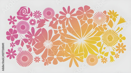 Beautiful popular graphic design flower