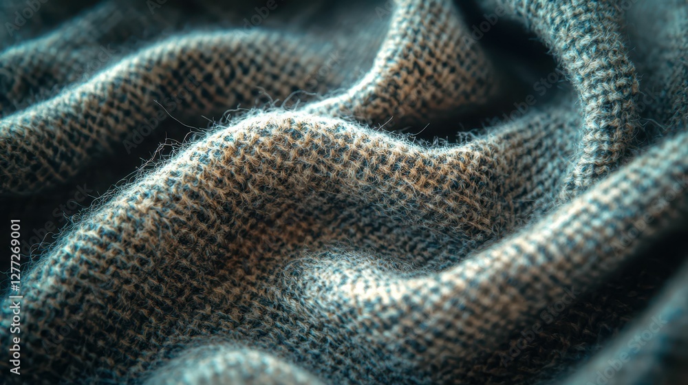 Fototapeta premium Soft Textured Fabric Close-Up Showing Natural Weave and Pattern