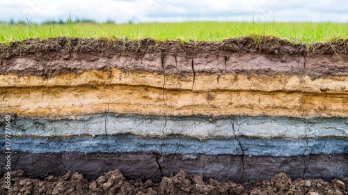 A close-up of land soil textures being tested for structural stability