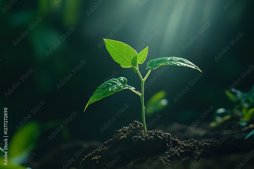 New Life Vibrant Green Sprout Growing in Rich Soil Sunlight Nature Photography Environmental Conservation Seedling Growth Early Development Plant New Life Vibrant Green Sprout Growing in Rich Soil Sunlight Nature Photography Environmental Conservation Seedling Growth Early Development Plant