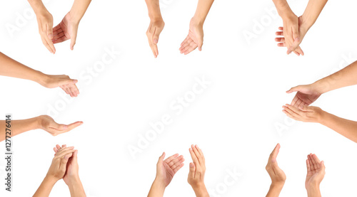 Celebratory hand clapping event studio environment close-up photography positive vibes group interaction engaging atmosphere