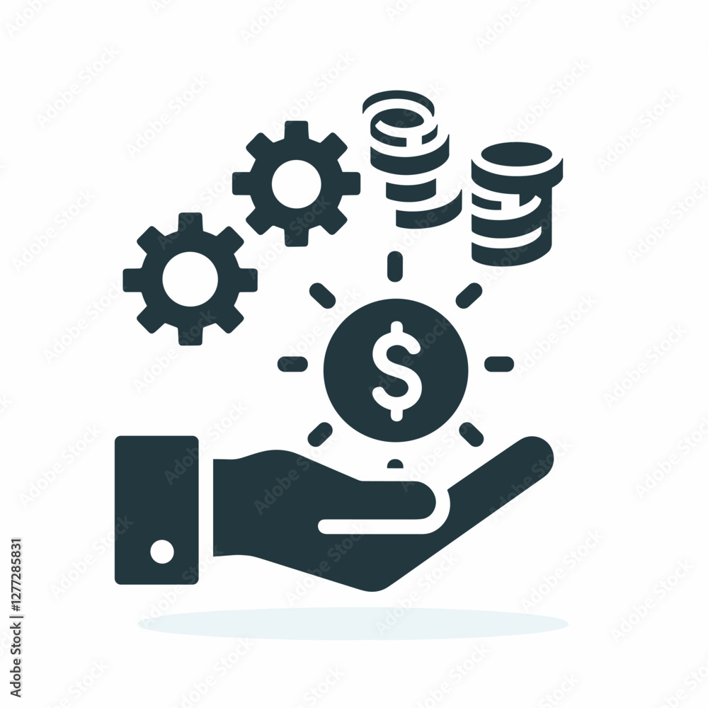 vector illustration of a hand holding money vector illustration of a hand holding money