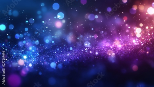 Abstract colorful bokeh lights background, digital design