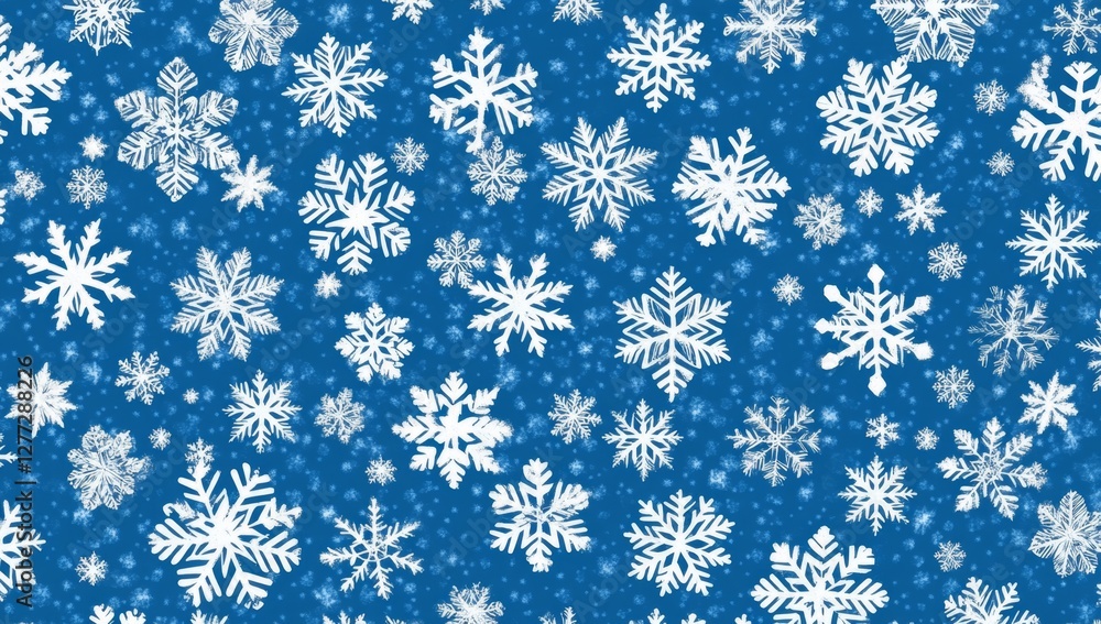 Winter snowflake pattern background design for digital use Winter snowflake pattern background design for digital use