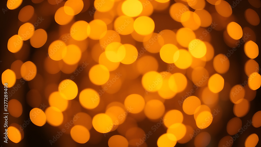 Glowing golden bokeh lights for a festive holiday background Glowing golden bokeh lights for a festive holiday background