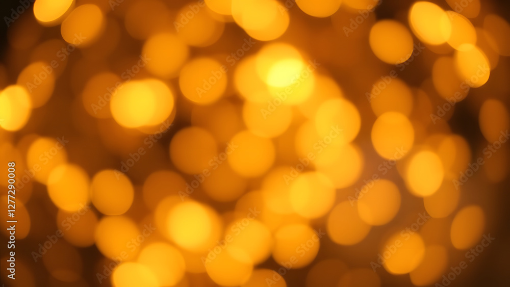 Glowing golden bokeh lights for a festive holiday background Glowing golden bokeh lights for a festive holiday background