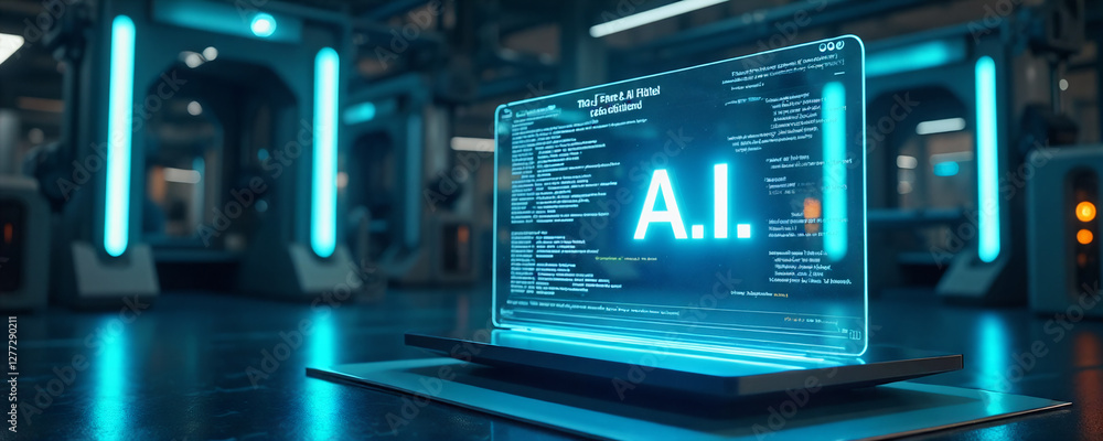 Obraz premium Blue technology background