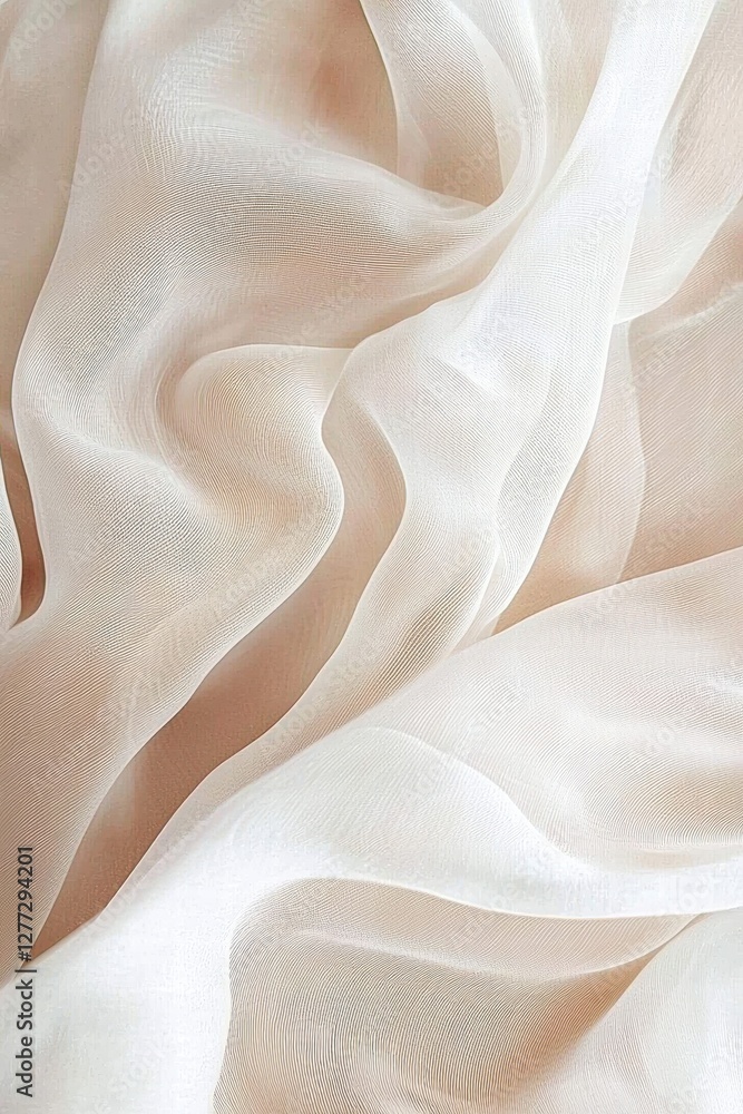 A wondrous display of soft cream drapery, creating enchanting shapes and an ethereal quality in the surrounding area. A wondrous display of soft cream drapery, creating enchanting shapes and an ethereal quality in the surrounding area.