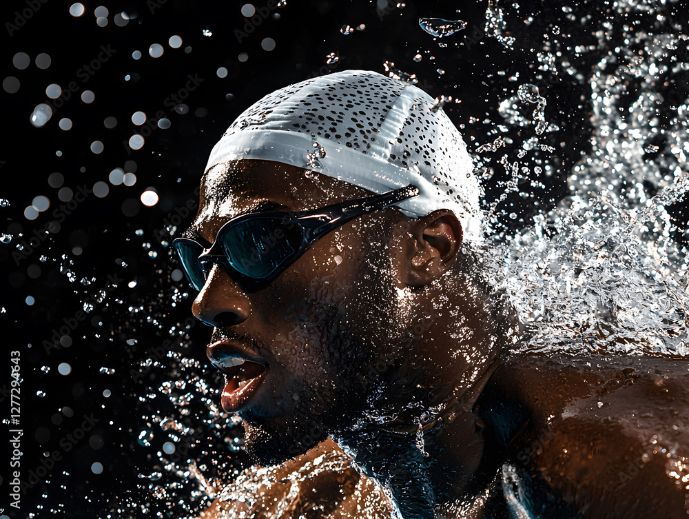 Fototapeta premium young man in water