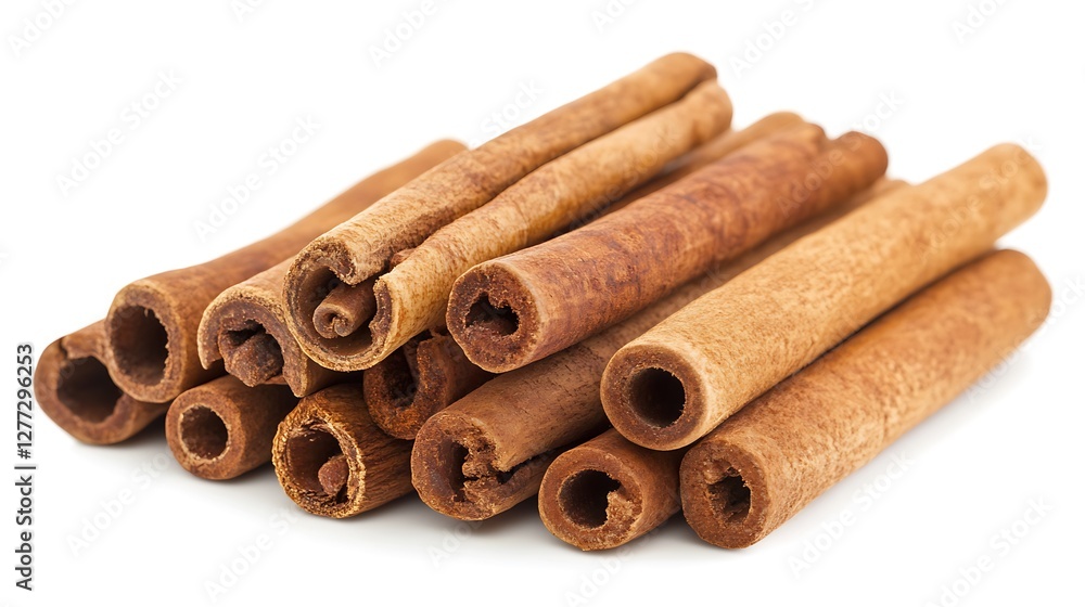 Cinnamon Sticks Pile Isolated Cinnamon Sticks Pile Isolated