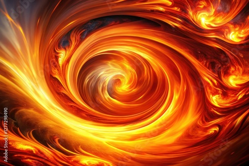 Wallpaper Mural Fiery orange panoramic glow, abstract art's vibrant texture creates a digitally painted, glowing wallpaper. Torontodigital.ca